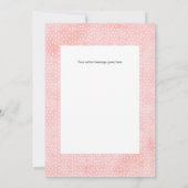 赤面フローラバタフライベビーシャワーサンキューカード 招待状 (裏面)