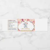 赤面フローラバラかわいいゾウ1歳 ペットボトルラベル (シングルラベル)