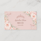 赤面フローラバラ金ゴールドキンセアニェラギフトレジストリ エンクロージャーカード (裏面)