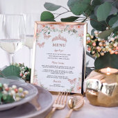 赤面フローラバラ金ゴールドキンセアニェラ誕生日メニュー ポスター