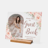 赤面フローラバラ金ゴールドキンセアニェラ16ゲストブック アクリルサイン (傾斜)