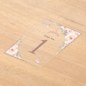 赤面フローラバラ金ゴールドキンセアニェラXV表番号 アクリル招待状 (レイダウン)