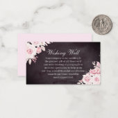 赤面フローラバーグンディ結婚の願い井戸 ノートカード (正面/裏面インサイチュ)