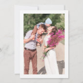 赤面フローラパンパスウェディングデイトカードを保存 招待状 (裏面)