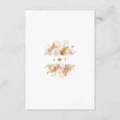 赤面フローラパンパスグラス結婚金ゴールド詳細 エンクロージャーカード (裏面)