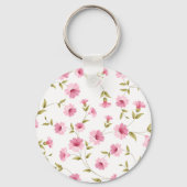 赤面フローラパーソナライズされたベビーシャワーキーチェーン キーホルダー (裏面)