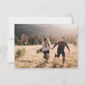 赤面フローラパームボホウェディングデイトカードを保存 招待状 (裏面)