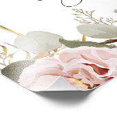 赤面フローラパールブライダルシャワーウェルカムサイン フォトプリント (角)