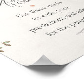 赤面フローラピンクベビーシャワーベビー標識用アドバイス ポスター (角)