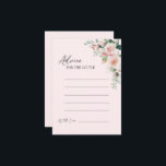 赤面フローラピンク結婚のアドバイスカード アドバイスカード<br><div class="desc">この赤面フローラ結婚ピンクのアドバイスカードデザインは、パステルピンクとネイビーブルーの美しいシックなクラシック背景を備えシンプルてエレガントモダン、タイポグラフィと書道を備え、スタイルのあらゆるイベントに洗練されたトーンを設定する。各商品は豪華な外観のためのタイムレスな幾何学的金ゴールドフレームと共に、緑豊かなユーカリと緑豊かな葉詳細を配した豪華な赤面ピンクのバラと桃とアイボリーアジサイを飾って飾られている。このコーディネート・コレクションを組み合わせパーソナライズされたて楽な夢の美しさに合わせ結婚て、幅広いスタイルを楽しめカジュアルるフォーマル。より多くの調整デザインのために、このデザインはまた、白と黒で利用可能である。私たちのデザインと同様にもし、質問や特別な要求は単に頼す。</div>