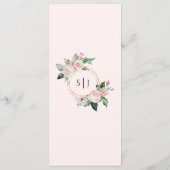 赤面フローラピンク結婚のフラットメニュー メニュー (裏面)