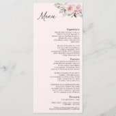赤面フローラピンク結婚のフラットメニュー メニュー (正面)
