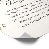 赤面フローラピンク赤ちゃんシャワーおむつ思考サイン ポスター (角)