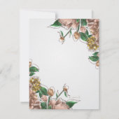 赤面フローラフォーマル結婚式の招待 招待状 (裏面)