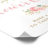 赤面フローラフラワーバー標識 ポスター (角)