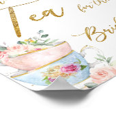 赤面フローラブライダルシャワーお茶の量を推測 ポスター (角)