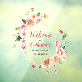 赤面フローラブライダルシャワーアクリルウェルカムサイン ウィンドウサイン (シート3)