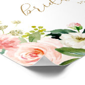 赤面フローラブライダルシャワーウェルカムポスター ポスター (角)