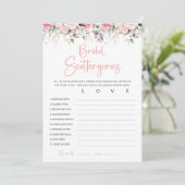 赤面フローラブライダルシャワーゲーム 招待状 (スタンド正面)