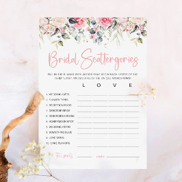 赤面フローラブライダルシャワーゲーム 招待状