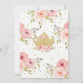 赤面フローラブライダルシャワーティーパーティの招待状 招待状 (裏面)