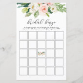 赤面フローラブライダルシャワービンゴゲームカード (正面)