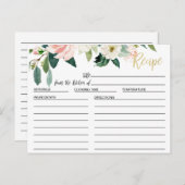 赤面フローラブライダルシャワーレシピカード ポストカード (正面/裏面)