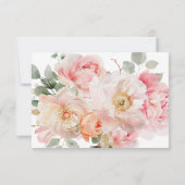 赤面フローラブライダルシャワーレシピ要求 招待状 (裏面)