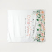 赤面フローラブライダルシャワー背景 タペストリー (正面(横))