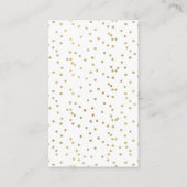 赤面フローラブライダルシャワー詳細挿入 名刺 (裏面)