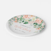赤面フローラブライダルシャワー ペーパープレート (アングル)