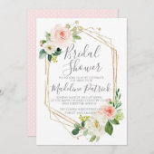 赤面フローラブライダルシャワー 招待状 (正面/裏面)