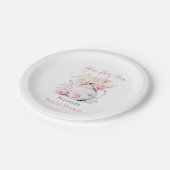 赤面フローラブライダル茶パーティー ペーパープレート (アングル)