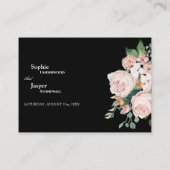 赤面フローラブラックウェディング エンクロージャーカード (裏面)