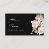 赤面フローラブラック結婚のウェブサイト エンクロージャーカード (裏面)