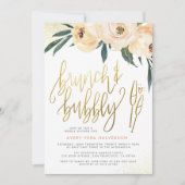 赤面フローラブランチ&バブリーブライダルシャワー 招待状 (正面)