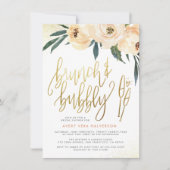 赤面フローラブランチ&バブリーブライダルシャワー 招待状 (正面)