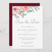 赤面フローラブルゴーニュ水結婚色 セーブザデート (正面/裏面)