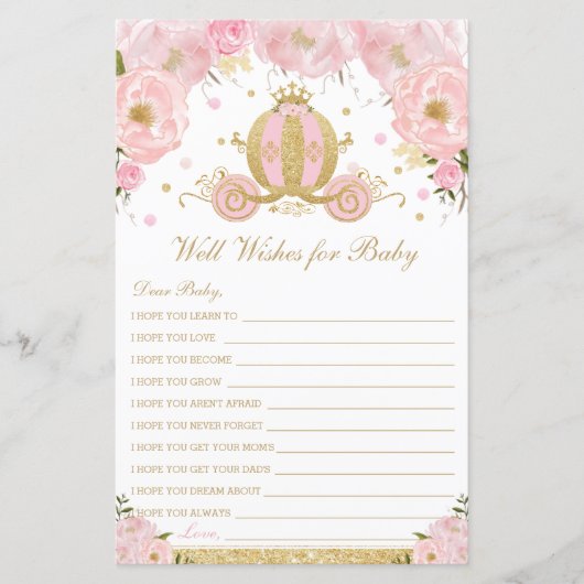 赤面フローラプリンセスの赤ちゃんシャワーの願い (正面)