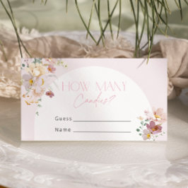 赤面フローラベイビーシャワーキャンディーの数 エンクロージャーカード