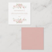 赤面フローラベビーシャワーおむつラッフルカード スクエア名刺 (正面/裏面)