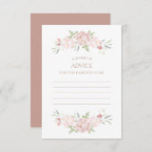 赤面フローラベビーシャワーアドバイスカード サンキューカード (正面/裏面)