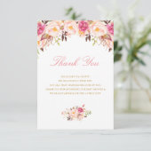 赤面フローラベビーシャワーサンキューカード サンキューカード (スタンド正面)