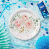 赤面フローラベビーシャワー紙プレート ペーパープレート (パーティー)