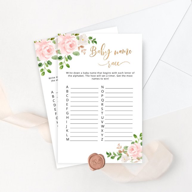 赤面フローラベビー名レースベビーシャワーゲーム (クリエイターアップロード済み)