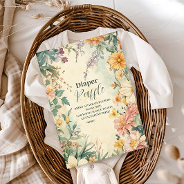 赤面フローラベビー開花おむつラッフル エンクロージャーカード