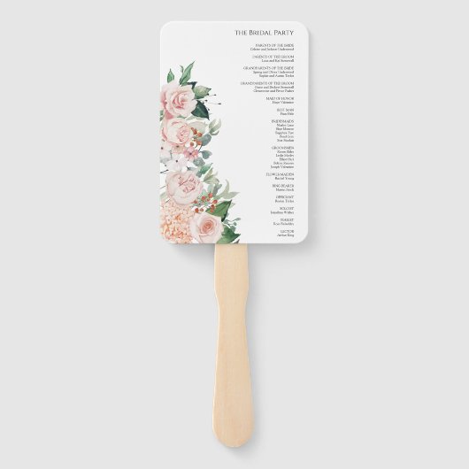 赤面フローラホワイト結婚式 プログラムファン ハンドファン (裏面)