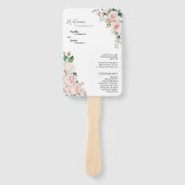 赤面フローラホワイト結婚式 プログラムファン ハンドファン (正面)