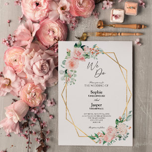 赤面フローラホワシンプルイトWe Do 結婚's 招待状