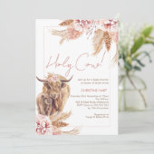 赤面フローラボヘミアンカウカーフベビーシャワー 招待状 (スタンド正面)